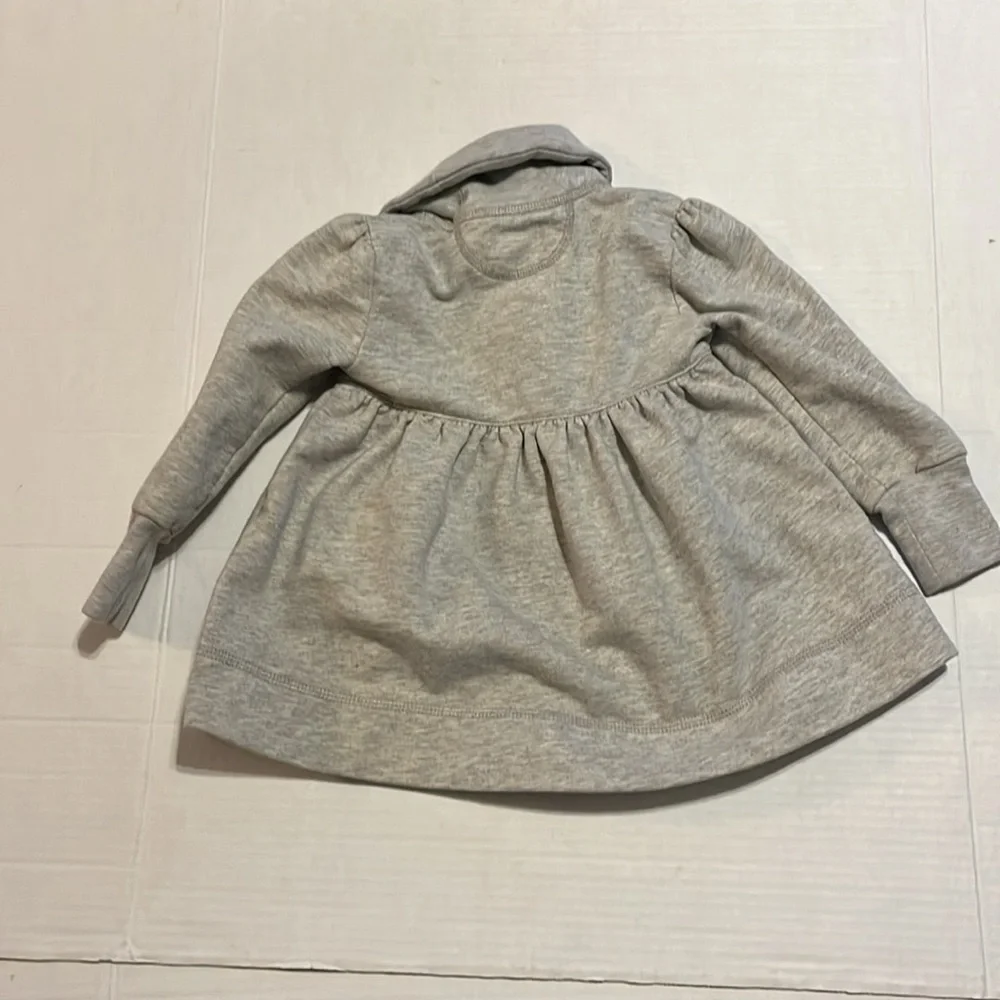 Ralph Lauren-18 months-gray-cotton blend, jersey knit, L/S,button-down jacket.